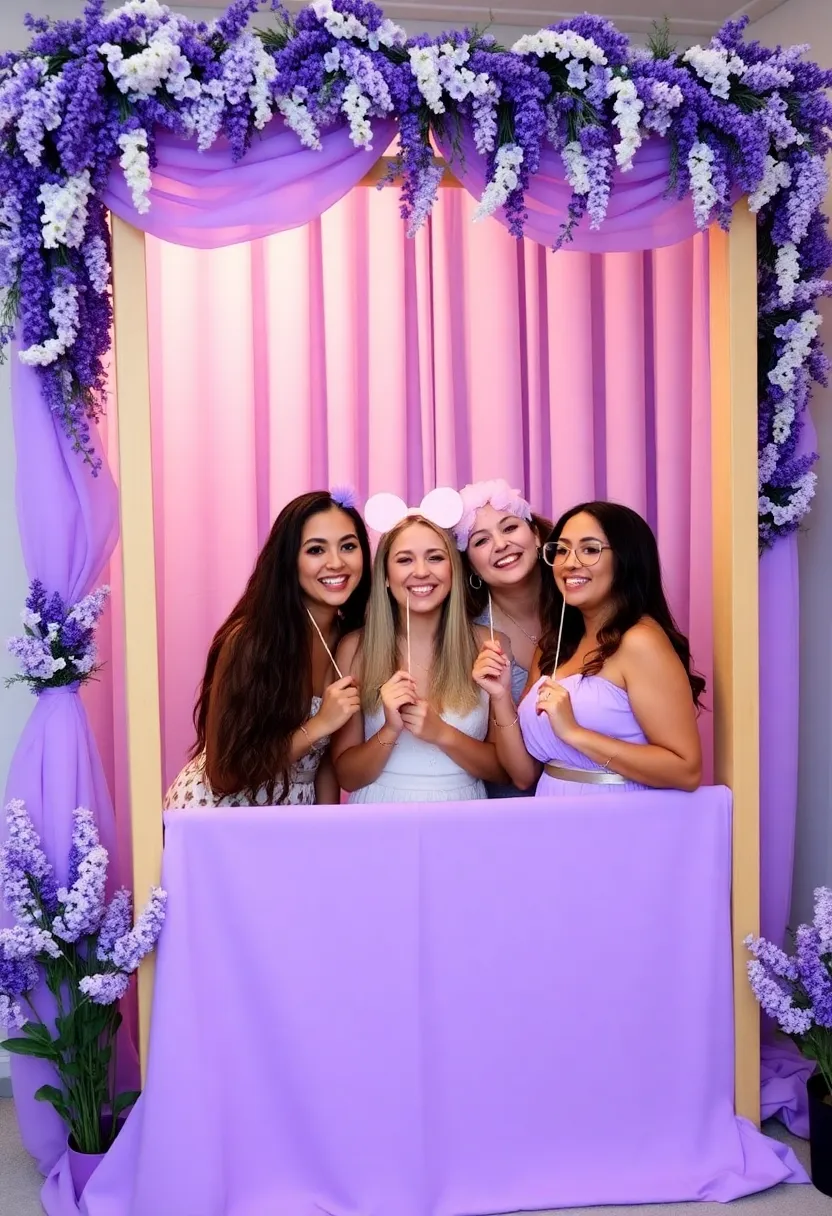 21 Lavender Wedding Theme Ideas That Will Leave You Breathless! - 8. Lavender Photo Booth