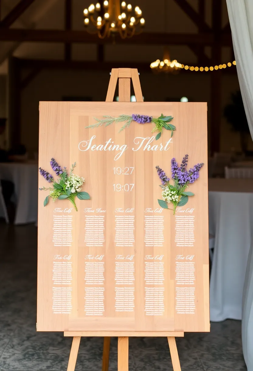 21 Sage and Lavender Wedding Ideas That'll Make Your Heart Skip a Beat! - 18. Sage Green and Lavender Seating Chart