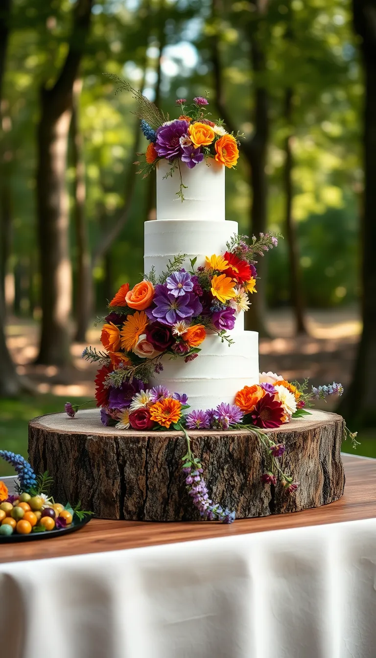 Transform Your Big Day: 22 Wildflower Wedding Ideas You Didn’t Know You Needed! - 3. Wildflower Cake Decorations