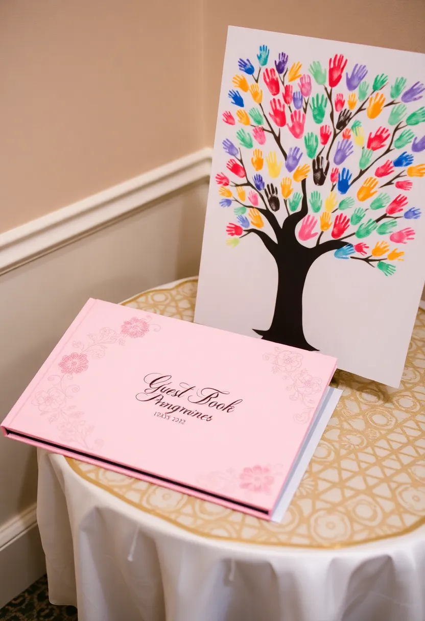 22 Stunning Pink Wedding Theme Ideas That Will Take Your Breath Away! - 20. Pink Themed Guest Book
