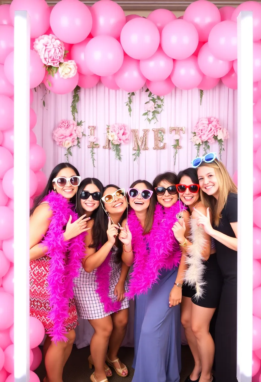 22 Stunning Pink Wedding Theme Ideas That Will Take Your Breath Away! - 9. Pink-Themed Photo Booth