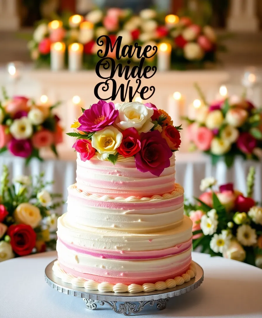 21 Stunning Spring Wedding Ideas That Will Leave You Breathless! - 14. Colorful Cake Toppers