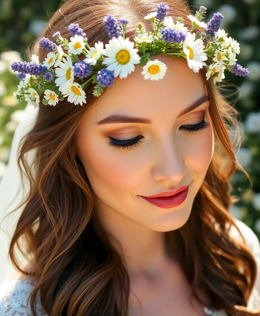 21 Stunning Spring Wedding Ideas That Will Leave You Breathless! - 4. Floral Crown for the Bride