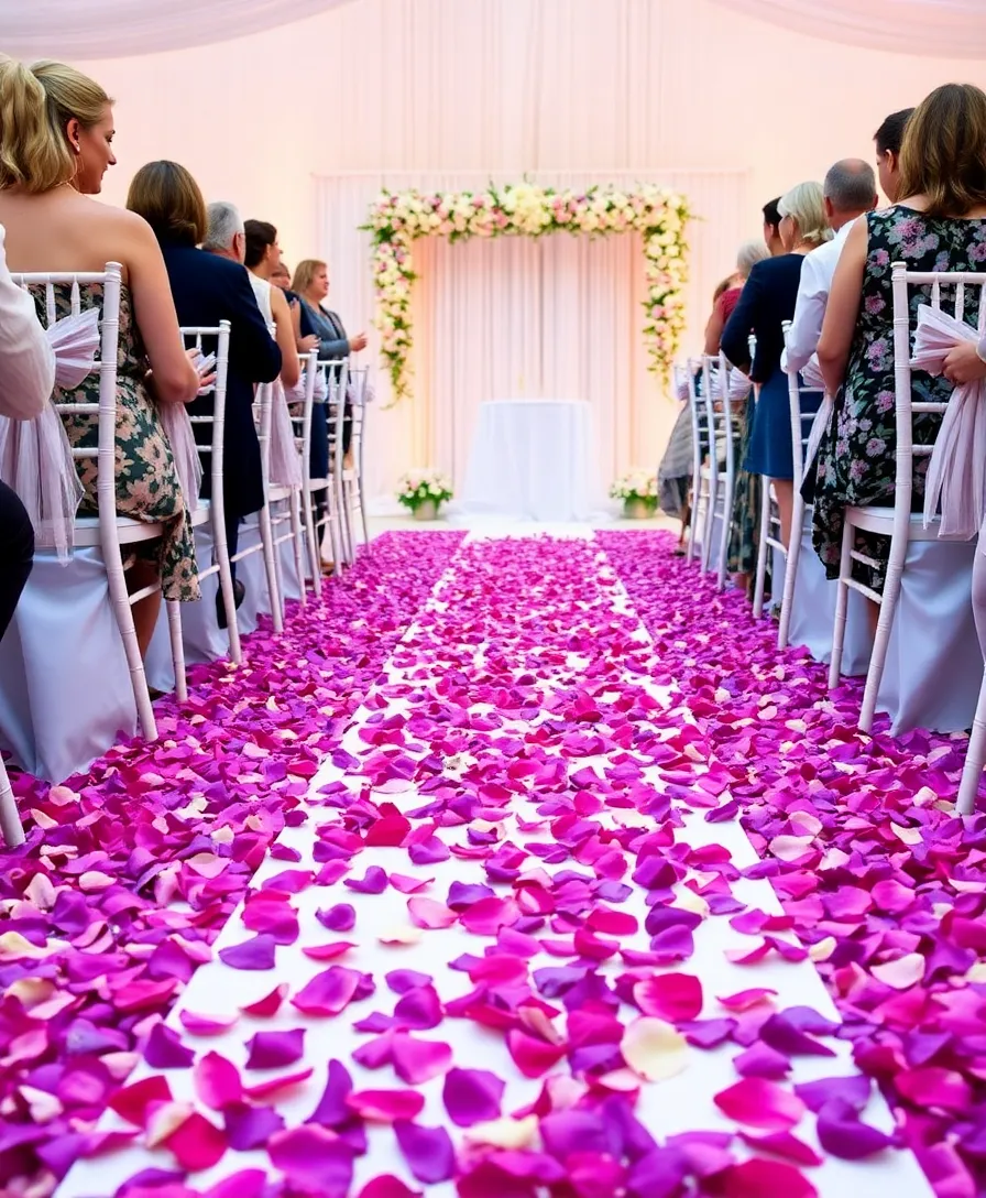 21 Stunning Spring Wedding Ideas That Will Leave You Breathless! - 15. Petals Down the Aisle