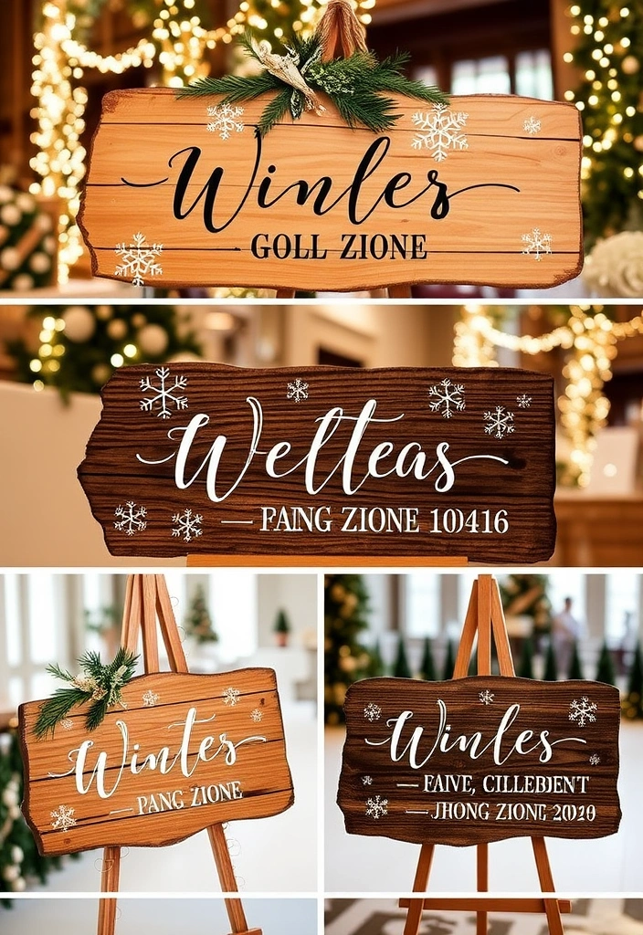 21 Winter Wedding Ideas That Will Make You Say 'I Do' in the Snow! - 20. Winter-Themed Wedding Signage