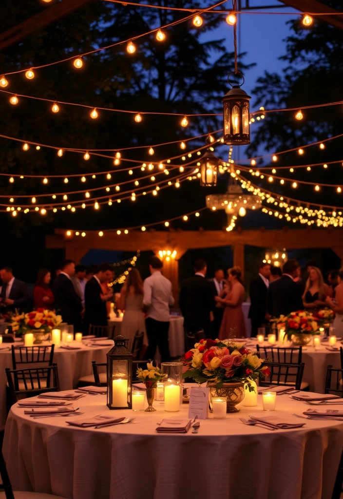 21 Fall Wedding Ideas That Will Make Your Heart Skip a Beat (You Won't Believe #7!) - 17. Lanterns and String Lights