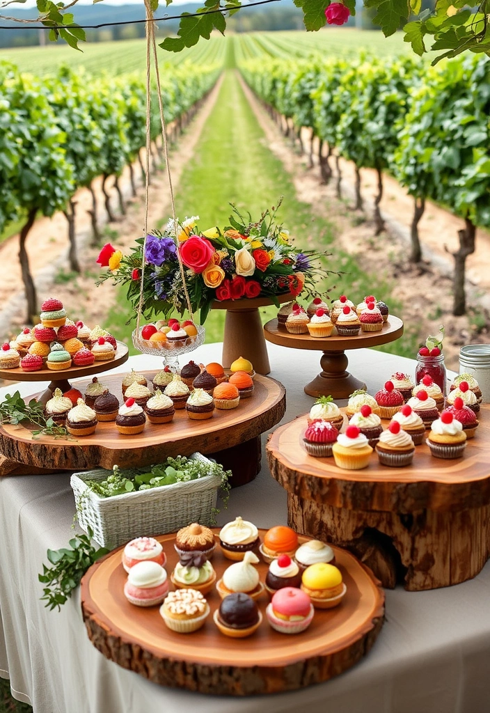 21 Vineyard Wedding Ideas That Will Make Your Heart Skip a Beat! - 15. Whimsical Dessert Tables