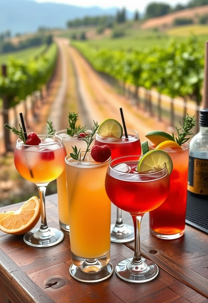 21 Vineyard Wedding Ideas That Will Make Your Heart Skip a Beat! - 8. Signature Cocktails with a Twist