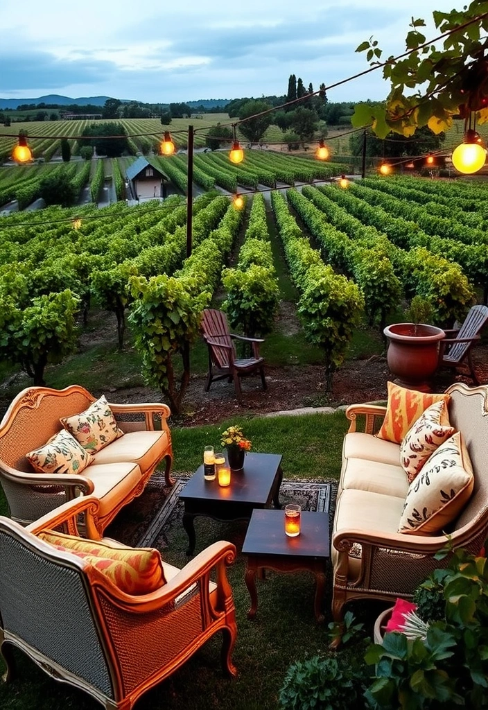 21 Vineyard Wedding Ideas That Will Make Your Heart Skip a Beat! - 16. Outdoor Lounge Areas