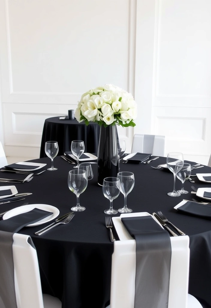 21 Stunning Black Wedding Theme Ideas That Will Leave You Breathless! - 2. Modern Minimalism
