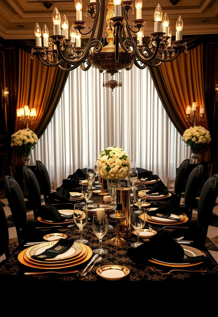 21 Stunning Black Wedding Theme Ideas That Will Leave You Breathless! - 4. Vintage Glamour