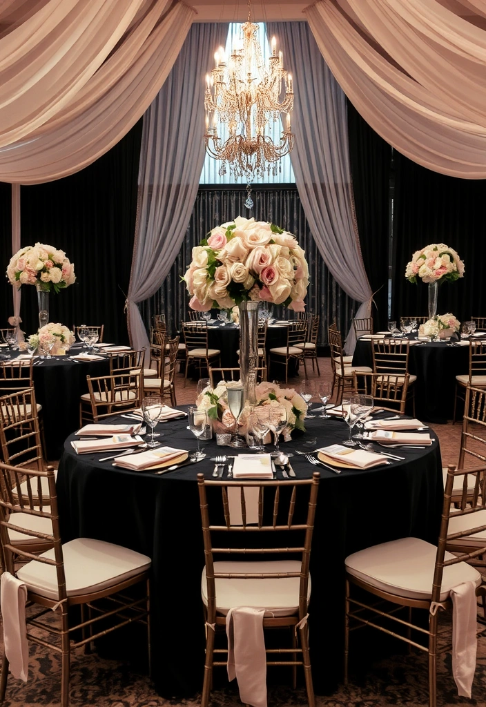 21 Stunning Black Wedding Theme Ideas That Will Leave You Breathless! - 16. Elegant Black and Blush
