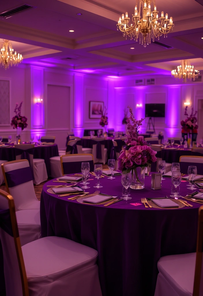 21 Stunning Purple Wedding Ideas That Will Leave You Breathless (Wait Until You See #10!) - 5. Purple Themed Reception Decor