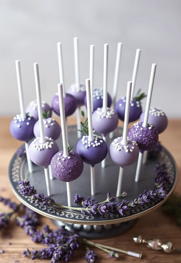 21 Stunning Purple Wedding Ideas That Will Leave You Breathless (Wait Until You See #10!) - 17. Purple Themed Cake Pops