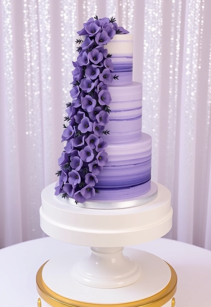 21 Stunning Purple Wedding Ideas That Will Leave You Breathless (Wait Until You See #10!) - 3. Dreamy Purple Wedding Cake