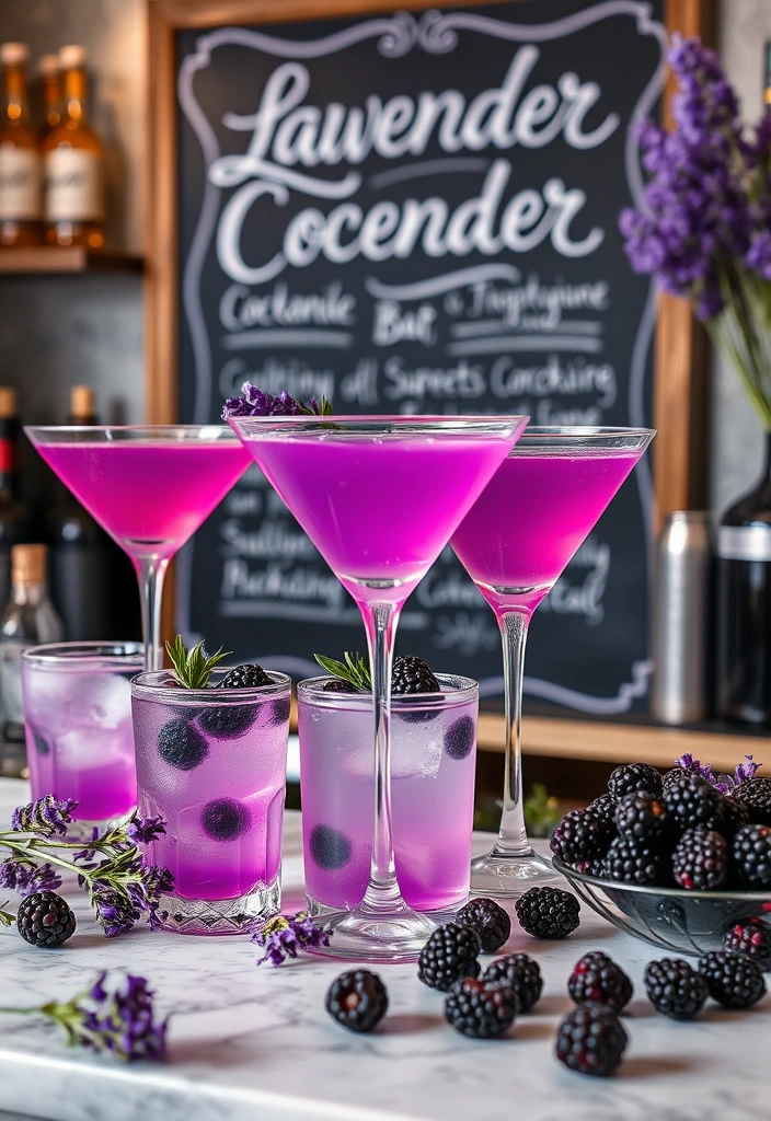 21 Stunning Purple Wedding Ideas That Will Leave You Breathless (Wait Until You See #10!) - 11. Purple Themed Cocktail Bar