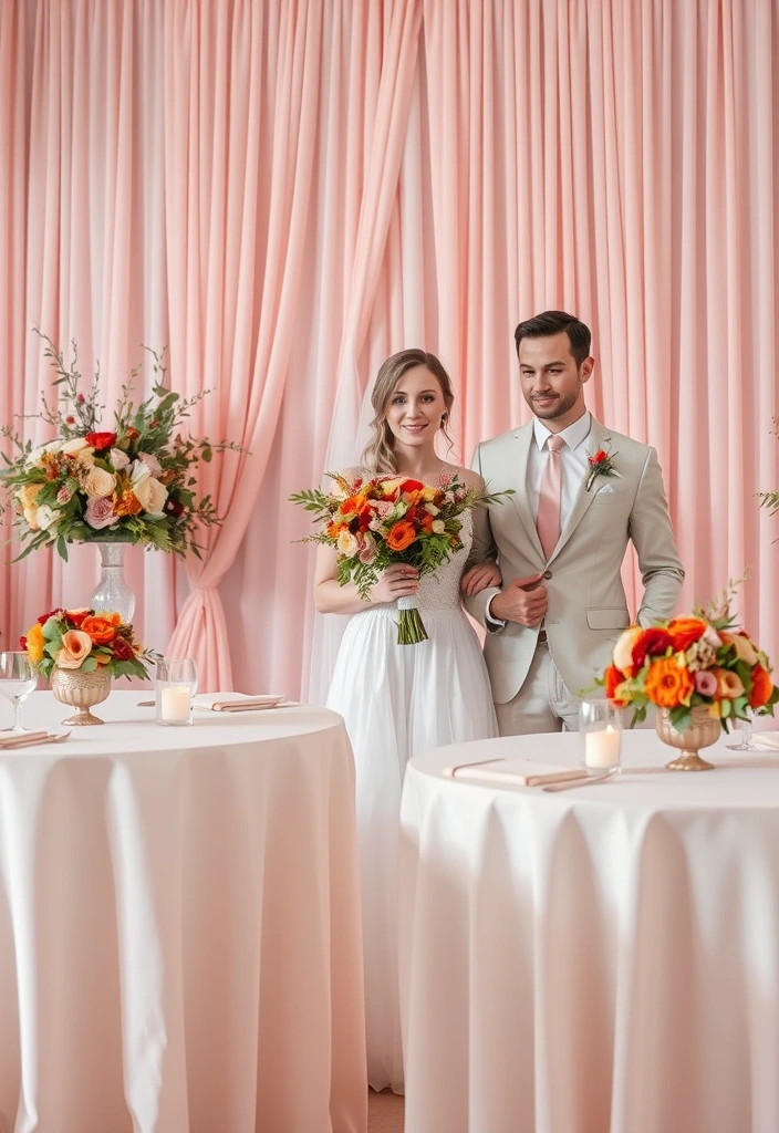 21 Stunning Burnt Orange Weddings That Will Leave You Speechless! - 13. Burnt Orange and Blush Pink