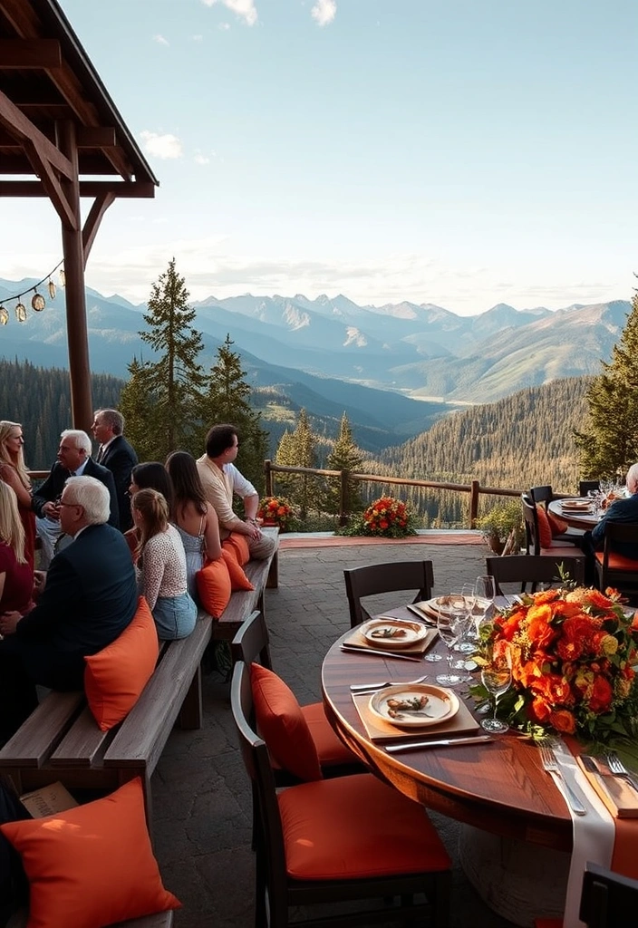21 Stunning Burnt Orange Weddings That Will Leave You Speechless! - 18. Majestic Mountain View