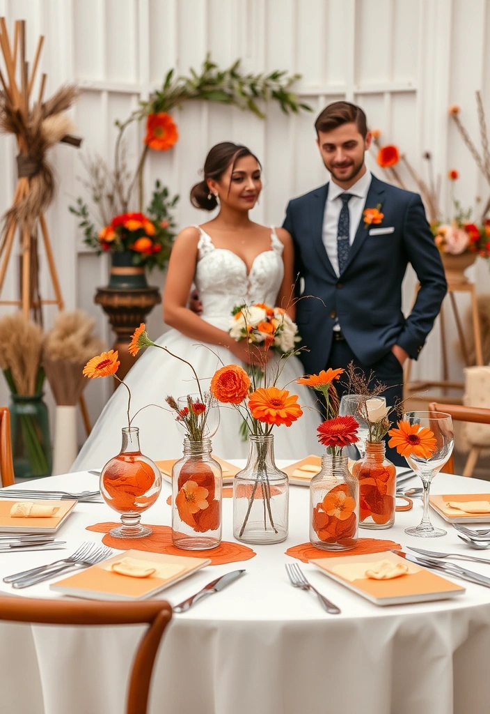 21 Stunning Burnt Orange Weddings That Will Leave You Speechless! - 17. Artistic Touches