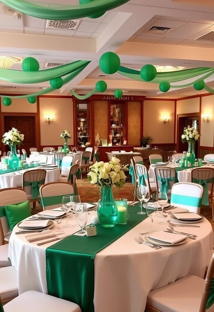 21 Stunning Emerald Green Weddings You Have to See to Believe! - 14. Emerald Green Decor Accents