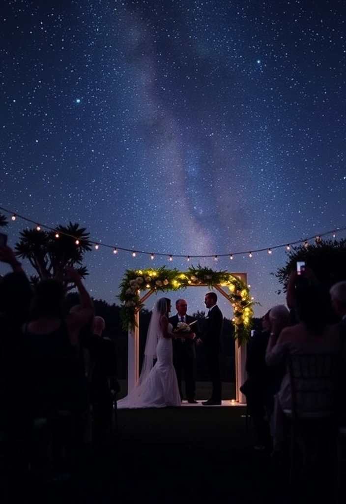 21 Unforgettable Backyard Weddings That Will Leave You in Awe (You Won't Believe #13!) - 17. Celestial Celebration