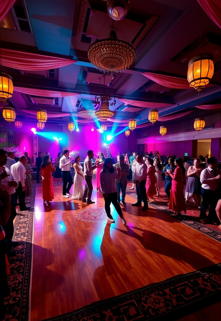 21 Vibrant Mexican Wedding Inspirations You’ll Want to Steal! - 17. Elegant Dance Floor Decor