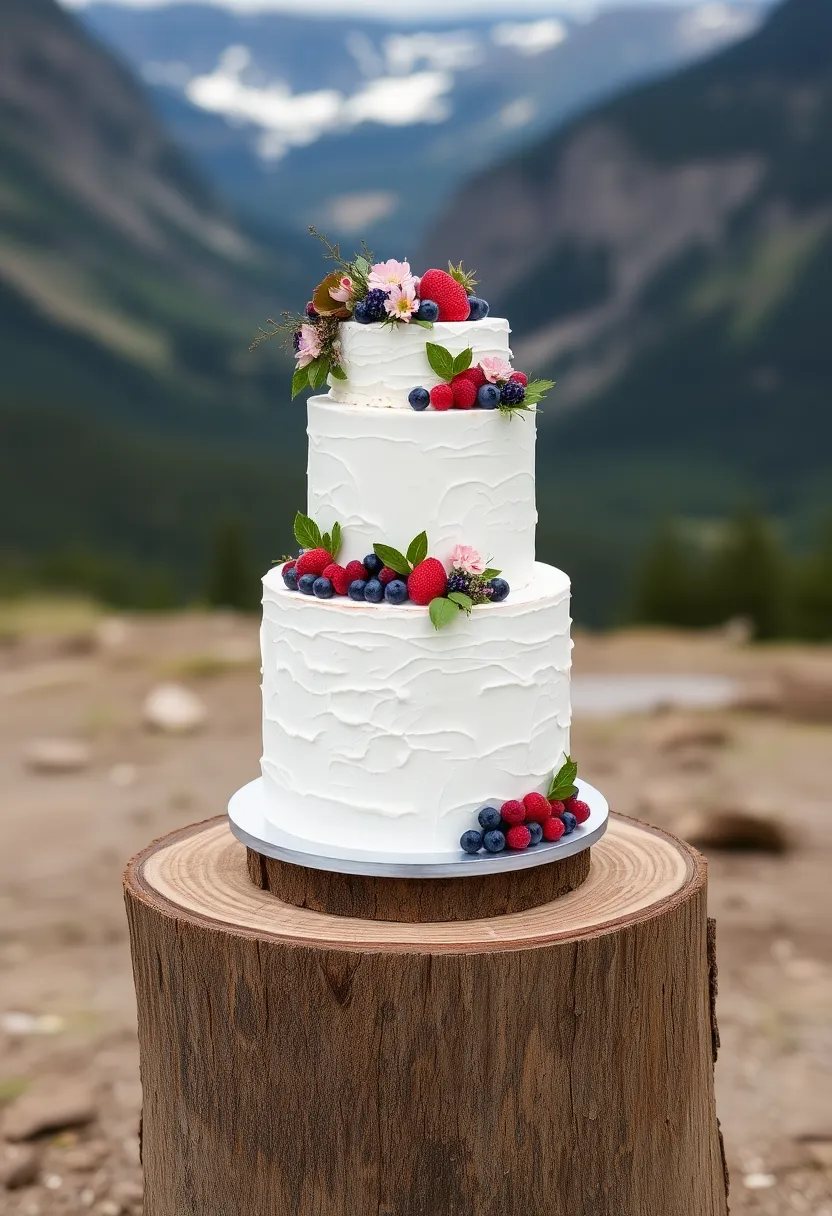 21 Mountain Wedding Ideas That'll Make Your Love Story Unforgettable! - 7. Unique Wedding Cakes