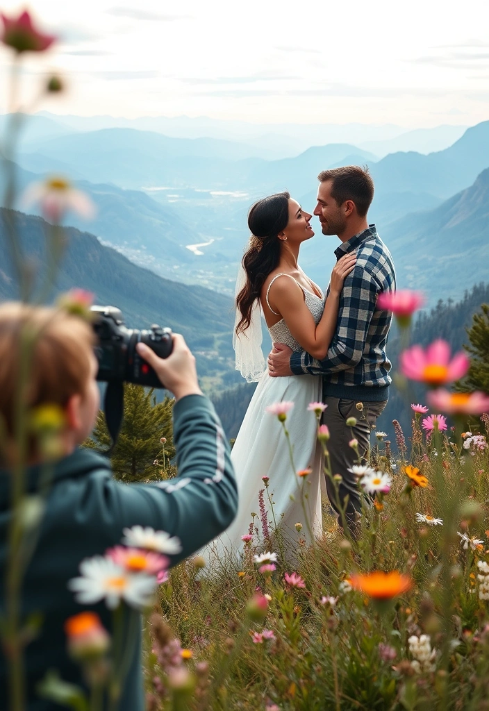 21 Mountain Wedding Ideas That'll Make Your Love Story Unforgettable! - 11. Scenic Photo Opportunities