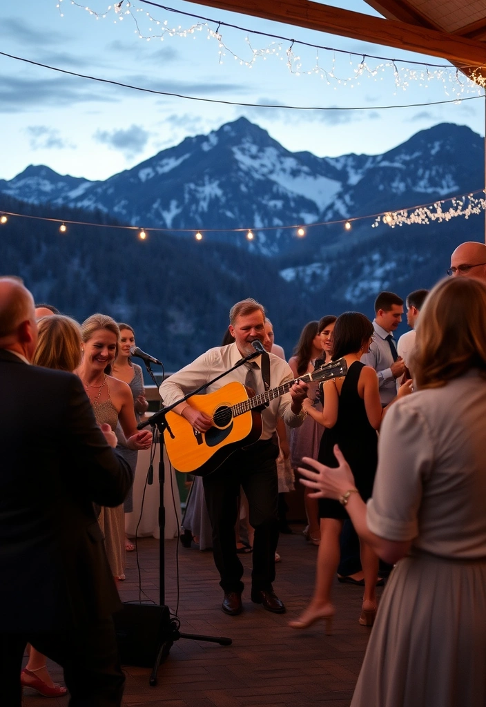 21 Mountain Wedding Ideas That'll Make Your Love Story Unforgettable! - 13. Music and Entertainment
