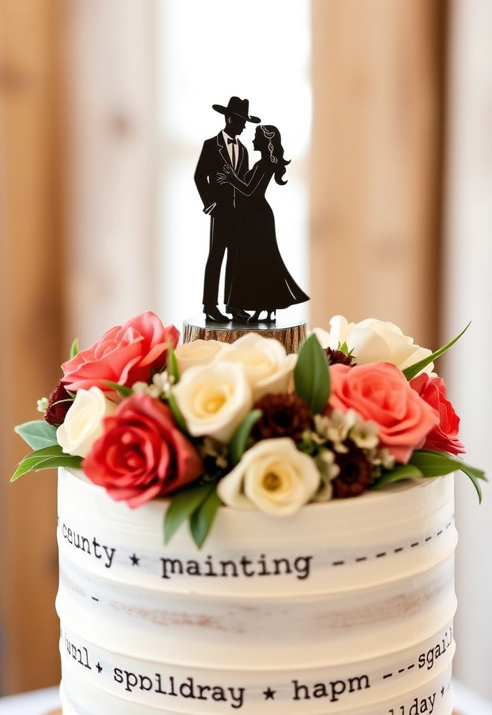 21 Western Wedding Ideas That Will Make Your Heart Race (You Won't Believe #11!) - 17. Unique Cake Topper Ideas