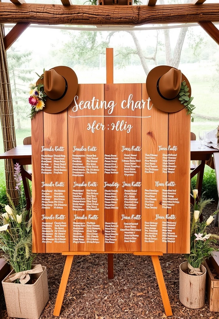 21 Western Wedding Ideas That Will Make Your Heart Race (You Won't Believe #11!) - 11. Unique Seating Chart Ideas