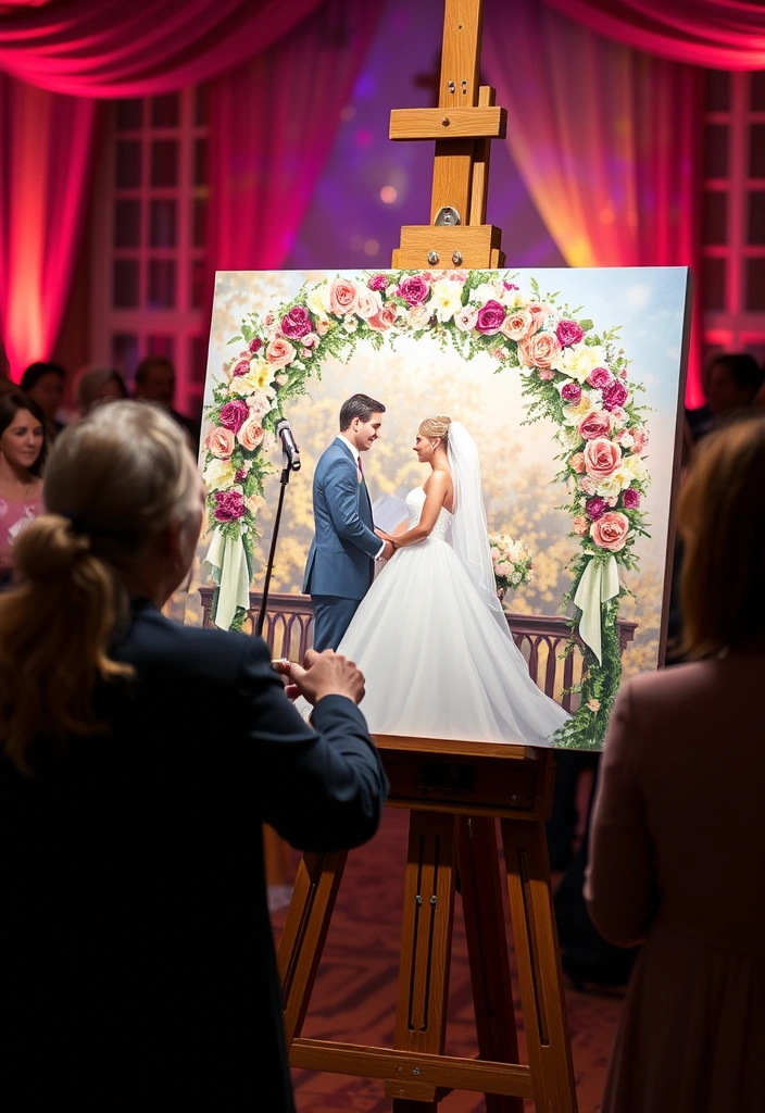 21 Unique Wedding Ideas That Will Leave Your Guests Talking (You Won't Believe #12!) - 7. Live Wedding Painting