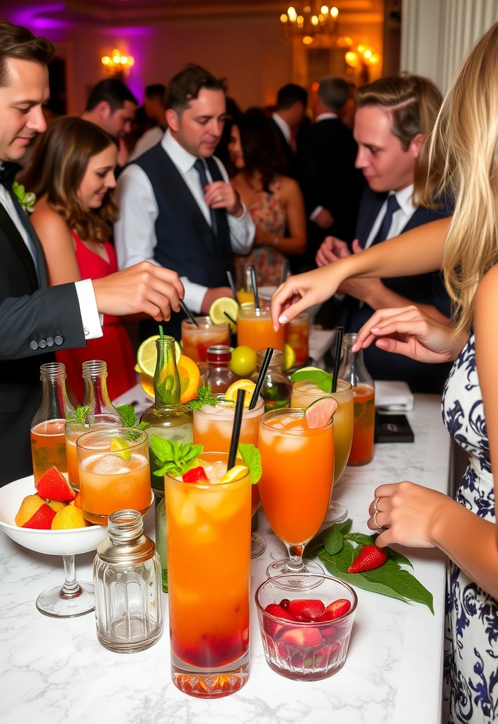21 Unique Wedding Ideas That Will Leave Your Guests Talking (You Won't Believe #12!) - 18. Custom Drink Stations