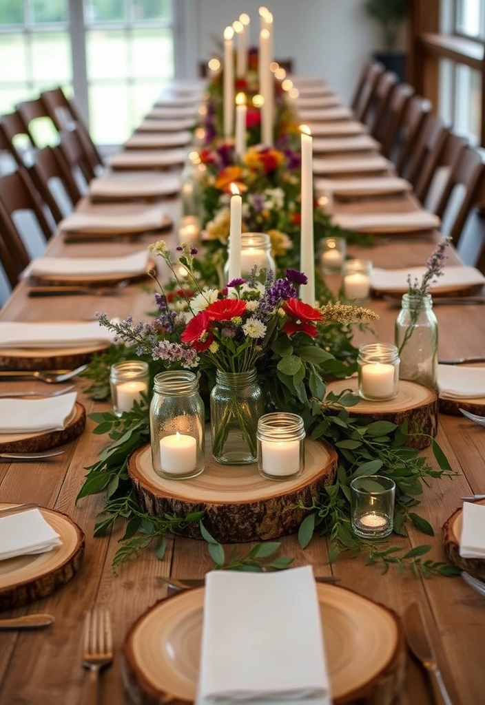 21 Bohemian Wedding Ideas That Will Make Your Heart Skip a Beat! - 4. Rustic Centerpieces