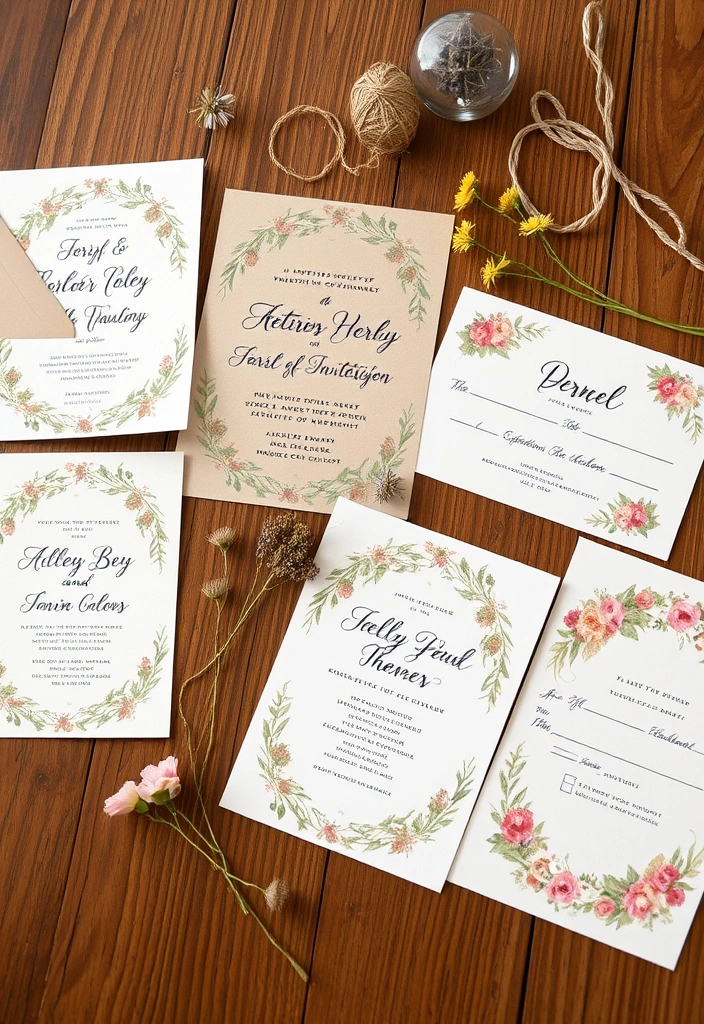21 Bohemian Wedding Ideas That Will Make Your Heart Skip a Beat! - 5. Boho-Inspired Invitations