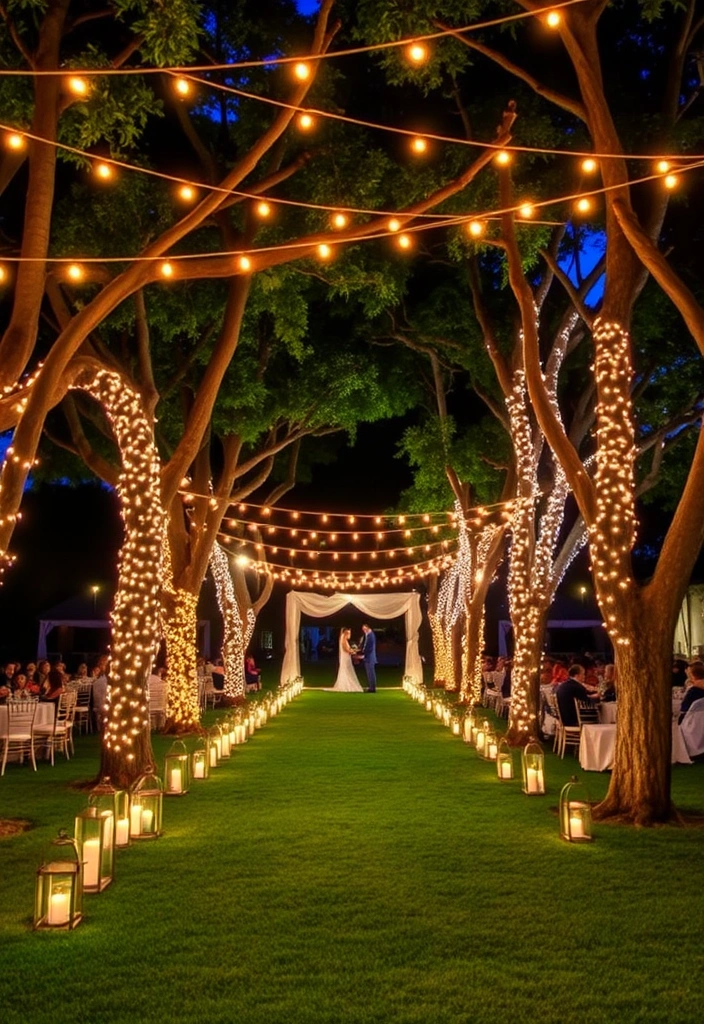 21 Stunning Country Chic Wedding Ideas That'll Make Your Heart Skip a Beat! - 21. Whimsical Lighting