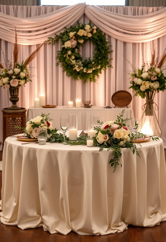 21 Stunning Country Chic Wedding Ideas That'll Make Your Heart Skip a Beat! - 19. Sweetheart Table Decor