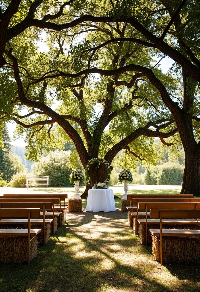 21 Stunning Country Chic Wedding Ideas That'll Make Your Heart Skip a Beat! - 2. Outdoor Ceremony Under the Trees