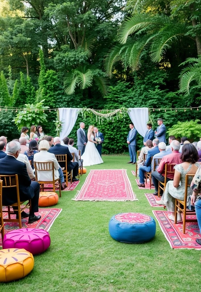 21 Bohemian Wedding Ideas That Will Make Your Heart Skip a Beat! - 8. Unique Ceremony Seating