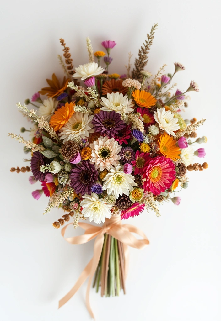 21 Bohemian Wedding Ideas That Will Make Your Heart Skip a Beat! - 20. Dried Flower Bouquets