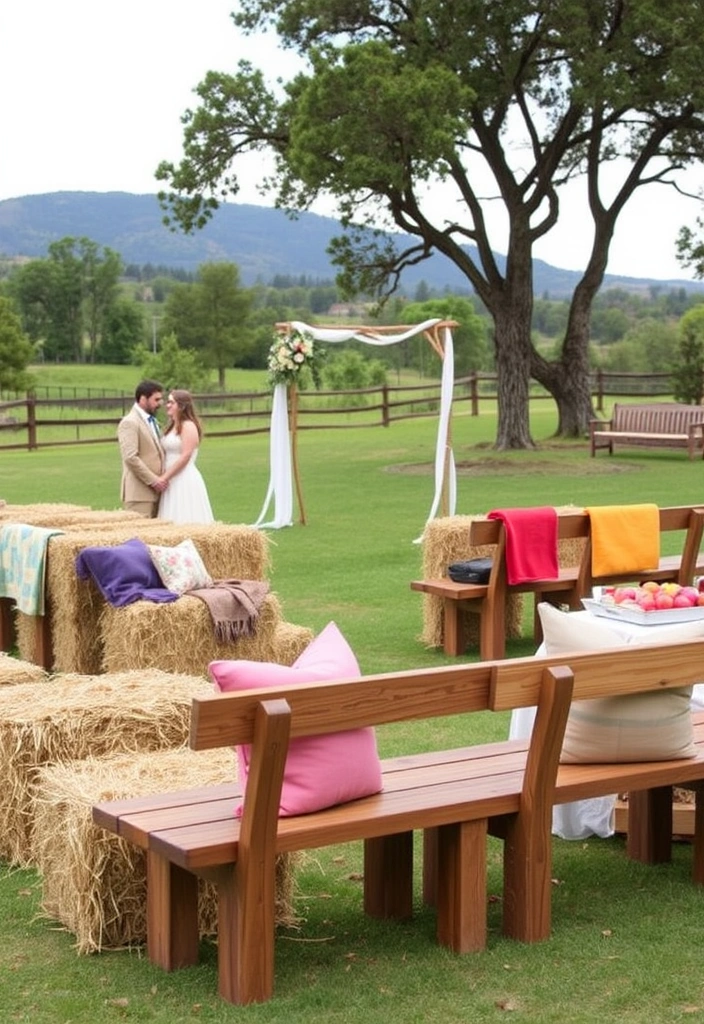 21 Cowboy Wedding Ideas That'll Make You Feel Like You're in a Romance Novel! - 13. Unique Seating Arrangements