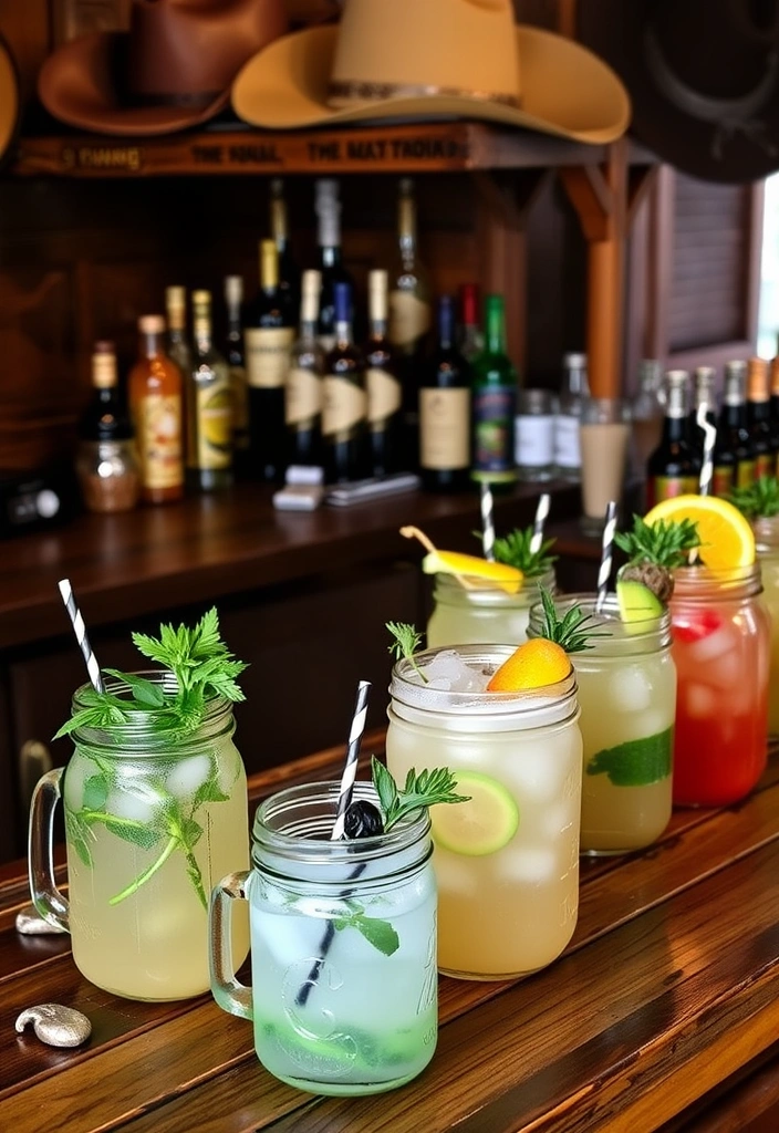 21 Cowboy Wedding Ideas That'll Make You Feel Like You're in a Romance Novel! - 5. Signature Cocktails with a Western Twist