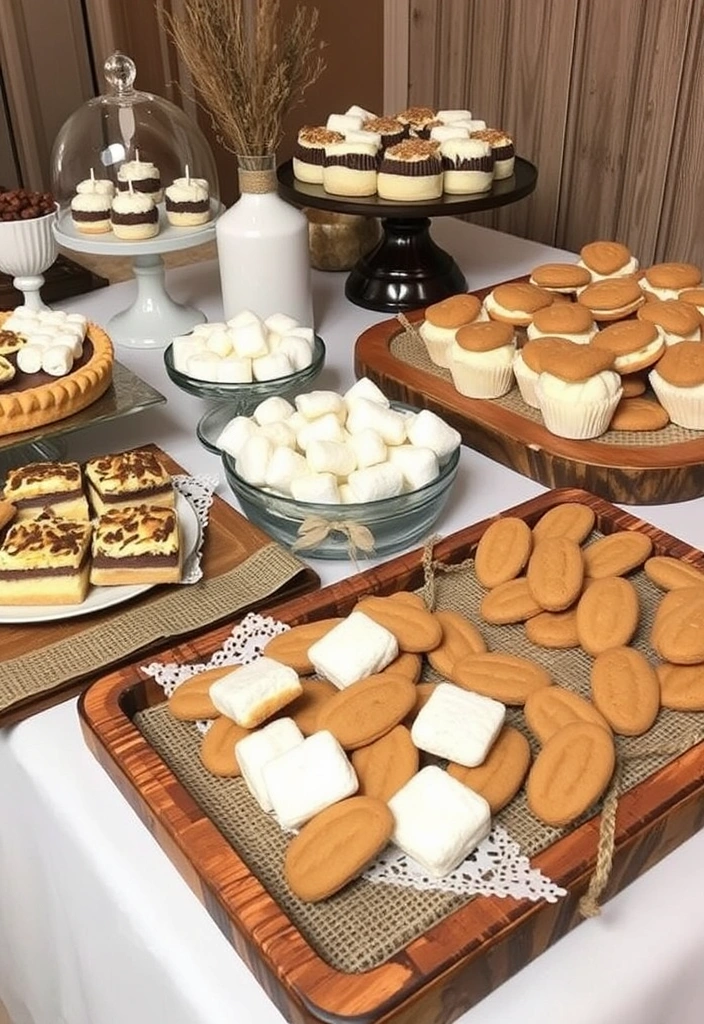 21 Cowboy Wedding Ideas That'll Make You Feel Like You're in a Romance Novel! - 19. Themed Dessert Bar