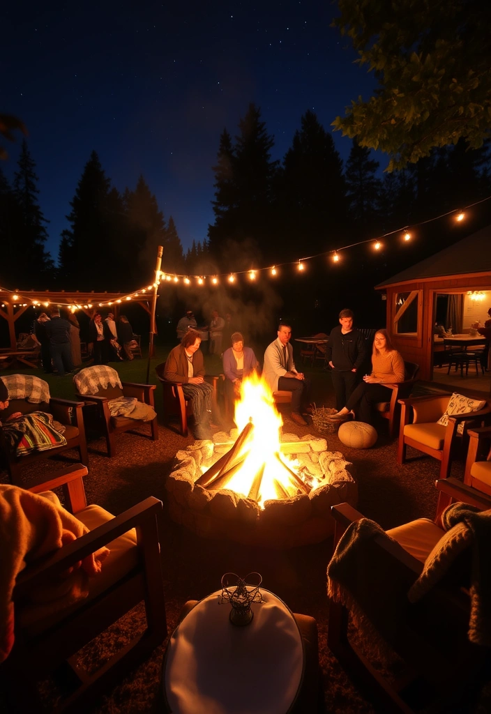 21 Farm Wedding Ideas That Will Make You Say 'I Do!' in Style! - 11. Cozy Bonfire Area