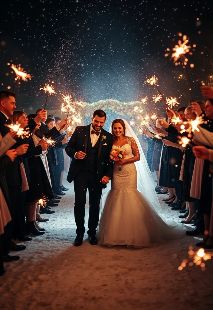 21 Winter Wedding Ideas That Will Make You Say 'I Do' in the Snow! - 21. Unique Winter Send-Off