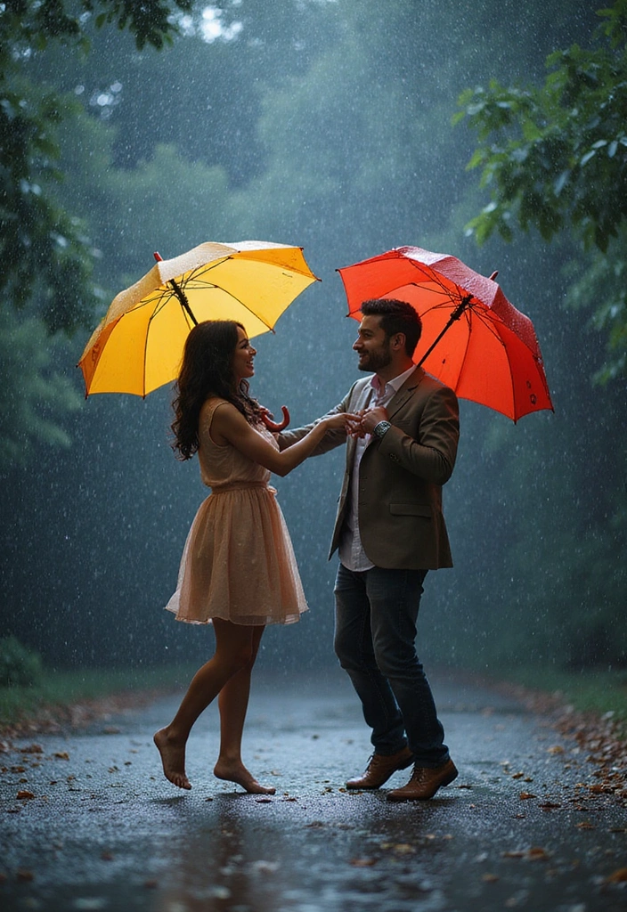20 Unique Wedding Photoshoot Ideas That'll Make Your Big Day Unforgettable! (You Won't Believe #5!) - 16. Dance in the Rain
