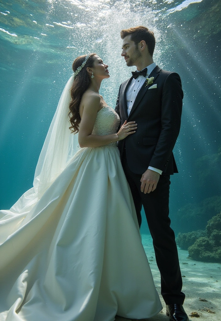 20 Unique Wedding Photoshoot Ideas That'll Make Your Big Day Unforgettable! (You Won't Believe #5!) - 3. Underwater Love