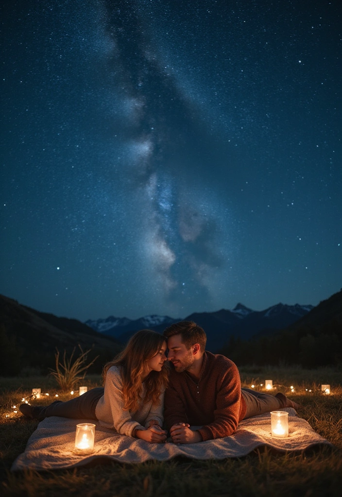 22 Unforgettable Pre Wedding Photo Ideas to Capture Your Love Story! - 9. Starry Night