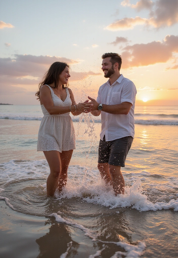 22 Unforgettable Pre Wedding Photo Ideas to Capture Your Love Story! - 1. Beach Bliss