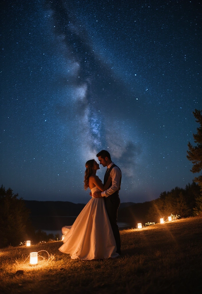 20 Stunning Wedding Photoshoot Ideas That Will Make You Say 'I Do!' - 7. Celestial Dreams